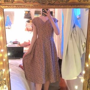 Floral print tea length dress from ModCloth